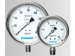 Манометры, вакуумметры, мановакуумметры показывающие с трубкой Бурдона PANAM 
