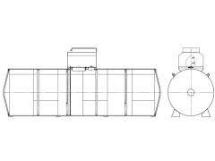 Резервуары горизонтальные стальные цилиндрические РГП 25-1-2(0