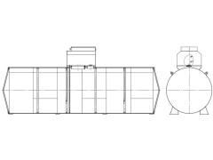 Резервуар горизонтальный стальной цилиндрический РГСп-50