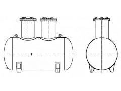 Резервуары стальные горизонтальные цилиндрические РГС