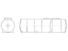 Резервуар стальной горизонтальный цилиндрический РГ50 ((40)+(10))