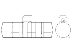 Резервуар горизонтальный стальной двустенный РГСД-25