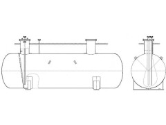 Резервуар стальной горизонтальный цилиндрический РГСп-160