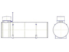 Резервуары стальные горизонтальные цилиндрические РГС-25