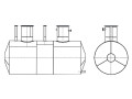 Резервуар стальной горизонтальный цилиндрический ЕП-40-2400-2-А-СО-У1 (Фото 1)